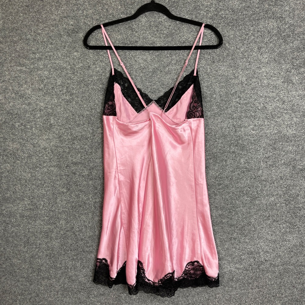 Vintage Y2K Frederick's of Hollywood Satin Slip Dress XL Excellent Lace - Picture 2 of 8